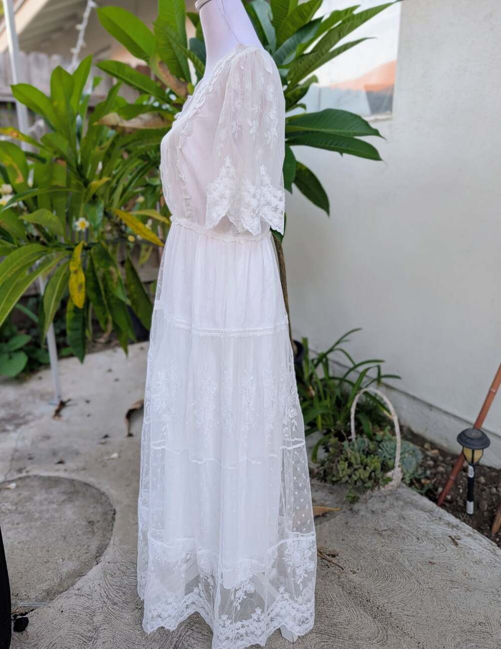 JJ's House Magalie lace maxi dress boho girlhood core coquette romantic large - Picture 8 of 12